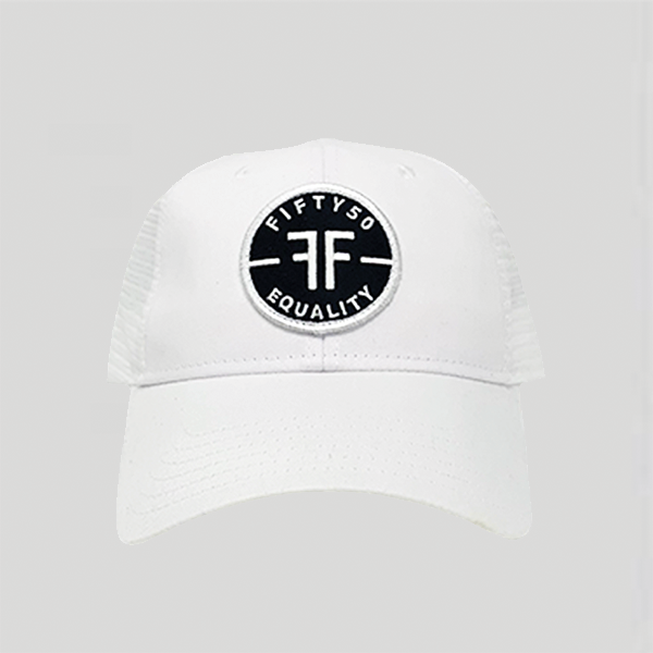 Relevant White Trucker Snapback